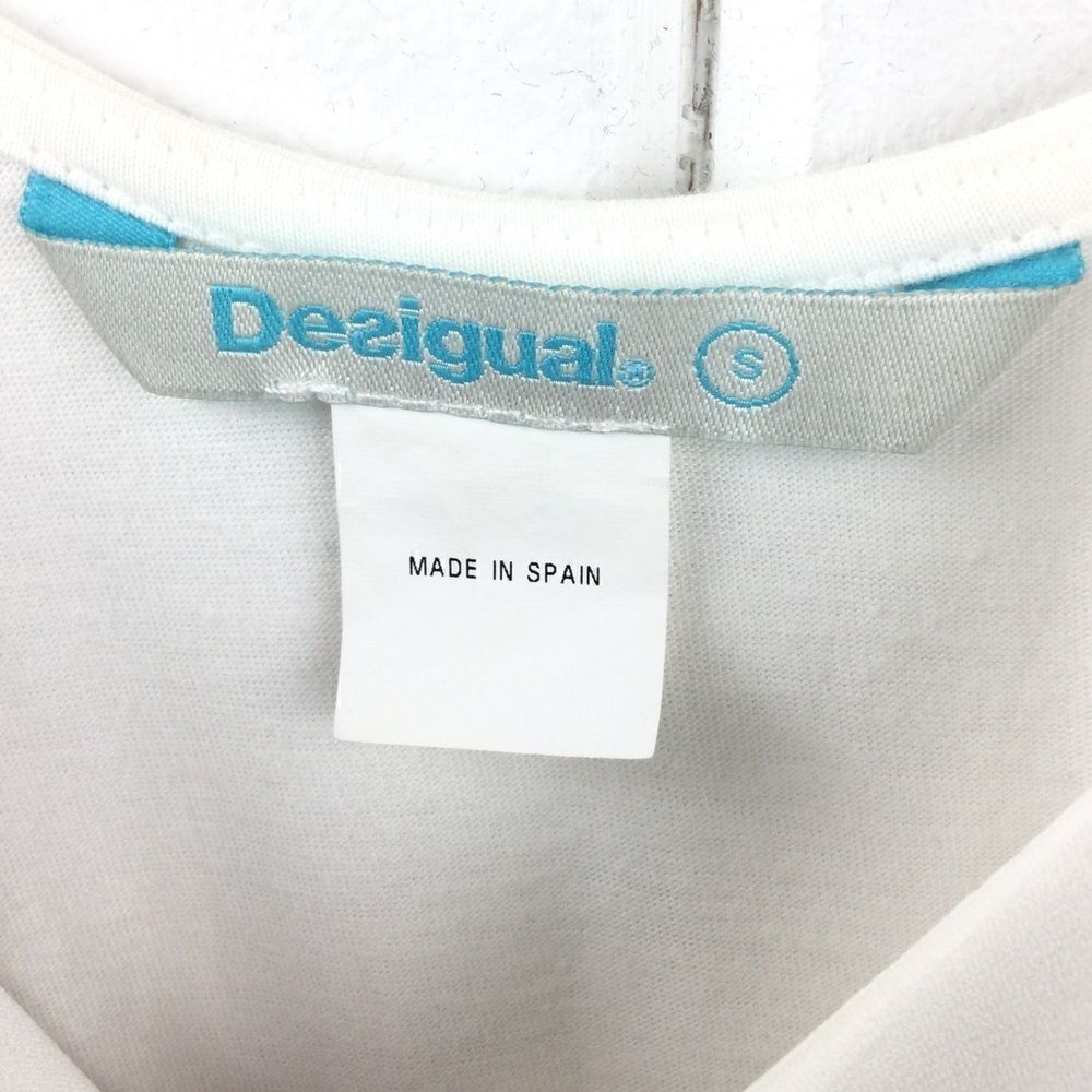 Desigual Cream Triangular Panel Tank - S‎ - Picture 4 of 16